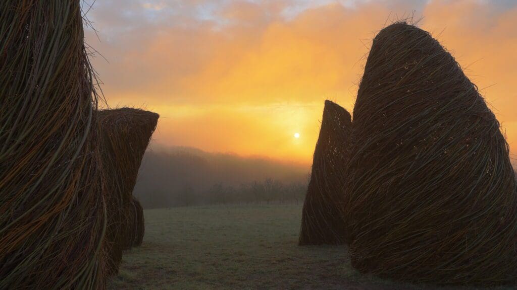 Land-art installatie "Les ancêtres" (Heuvelland, België)