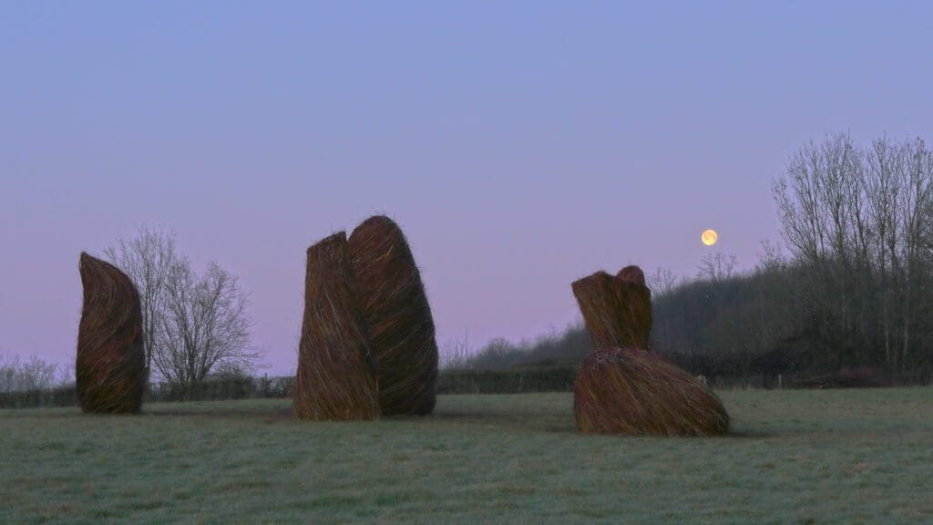 Land-art installatie "Les ancêtres" (Heuvelland, België)