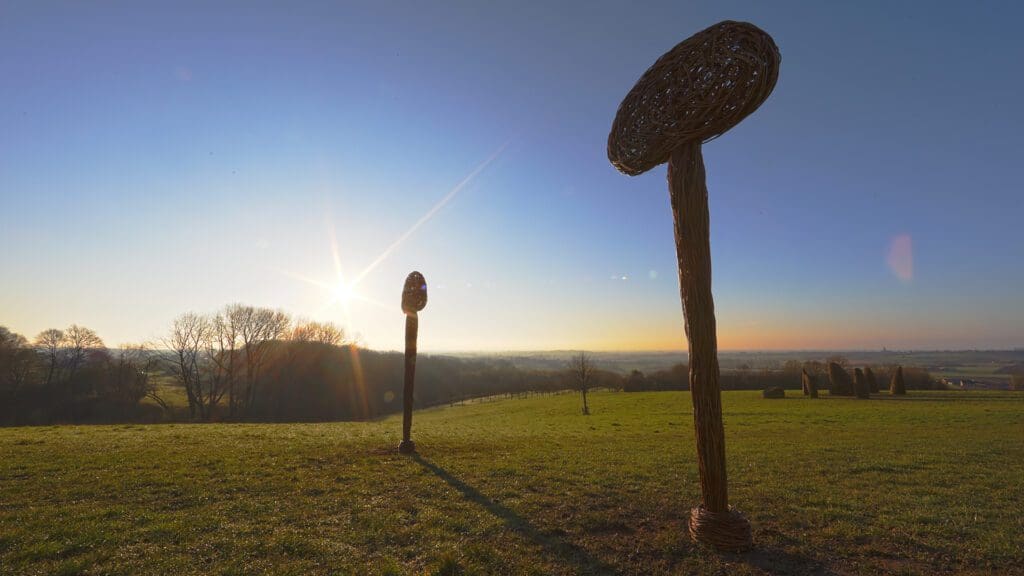 Land-art installatie "Les ancêtres" (Heuvelland, België)