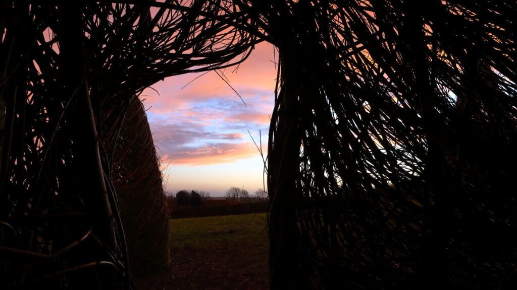 Land-art installatie "Les ancêtres" (Heuvelland, België)