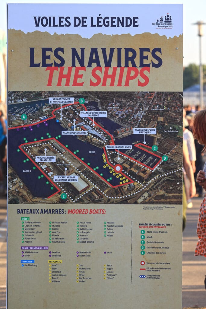 Lijst deelnemende schepen "Voiles de Légende"